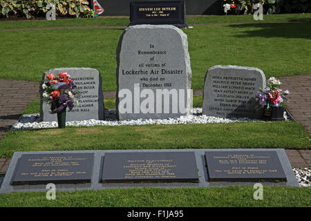 Lockerbie PanAm103 In Rememberance Memorial Stones Entrance,Scotland Stock Photo