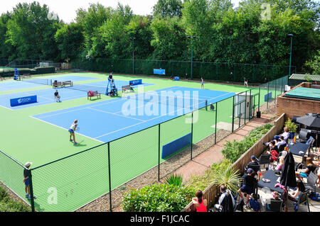 Tennis courts at The Riverside Health & Rackets Club, Chiswick, Borough of Hounslow, Greater London, England, United Kingdom Stock Photo