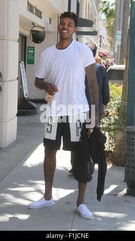 Iggy Azalea's recent fiancé Nick Young goes shopping in Beverly Hills