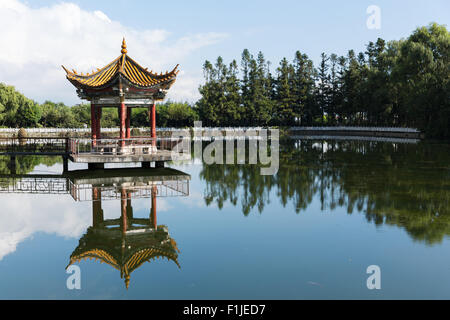 ancient Chinese style pavilion in park, China Stock Photo