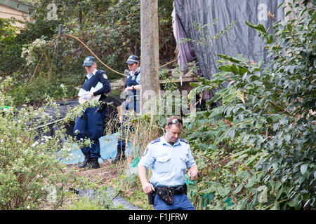 new south wales police officers investigate at a property in Sydney,australia