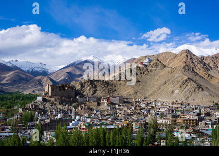 Townscape, Leh, Jammu and Kashmir, India Stock Photo