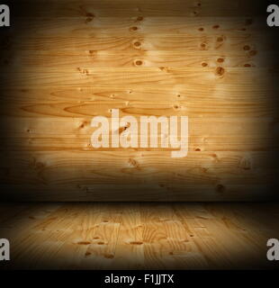 old vintage interior wooden background with vignette, ready for your design Stock Photo