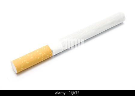 Single cigarette isolated on white Stock Photo