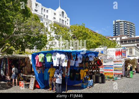 Market stalls in Green Market Square, CBD, Cape Town, Western Cape Province, Republic of South Africa Stock Photo