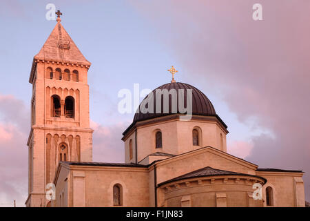 View of the Lutheran Church of the Redeemer in the Christian Quarter old city Jerusalem Israel Stock Photo