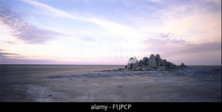 Kubu Island Makgadikgadi Pans, Botswana, Africa Stock Photo