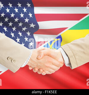 Businessmen shaking hands - United States and Ethiopia Stock Photo