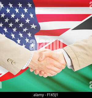 Businessmen shaking hands - United States and Palestine Stock Photo