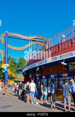 Ticket booths, Linnanmäki, amusement park, Alppila, Helsinki, Finland, Europe Stock Photo