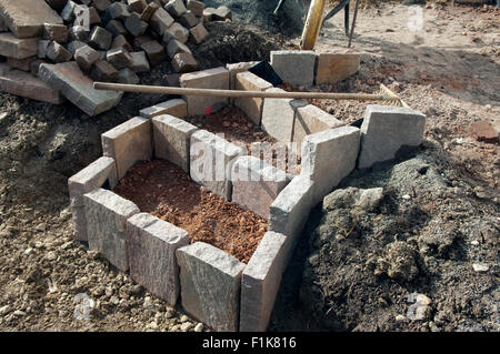Gartentreppe, Gartenweg; Bau, Treppe Stock Photo