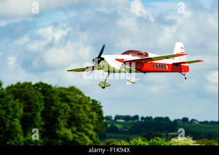 Enthusiasts fly large model aircraft at Strathaven Airfield during the 3rd Scottish Model Air Show Stock Photo