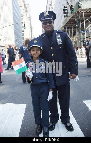 35th Annual Indian Independence Day Parade on Madison Ave. in NYC on Aug.16, 2015 Stock Photo