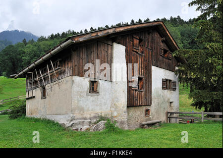 Heidi house at Maienfeld, Swiss chalet which is setting of the children's books by author Johanna Spyri, Graubünden, Switzerland Stock Photo