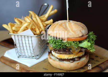 Create your own burger at McDonald's Australia Stock Photo