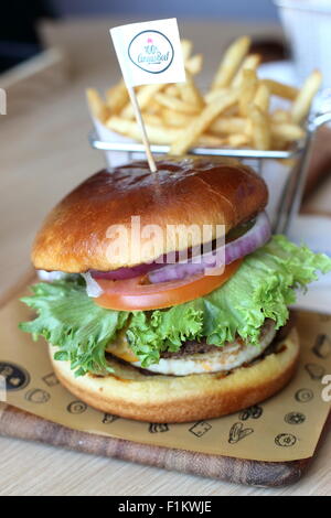 Create your own burger at McDonald's Australia Stock Photo