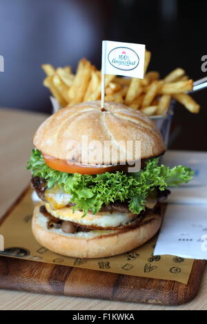 Create your own burger at McDonald's Australia Stock Photo