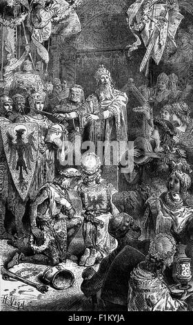 Frederick I or Frederick Barbarossa, Holy Roman Emperor from 1155 to ...