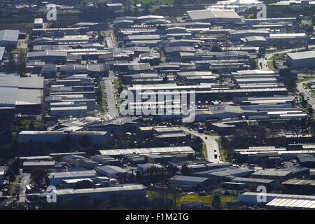 Industrial Area, East Tamaki, Auckland, North Island, New Zealand - aerial Stock Photo