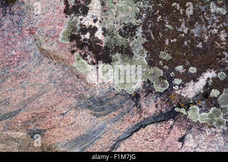 Texture of skin of a cracked  old granite stone surface  abstract real background. Stock Photo