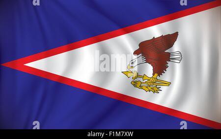 Flag of American Samoa - vector illustration Stock Vector