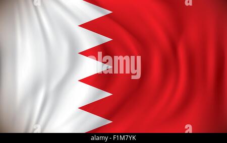 Flag of Bahrain - vector illustration Stock Vector