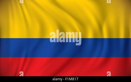 Flag of Colombia - vector illustration Stock Vector