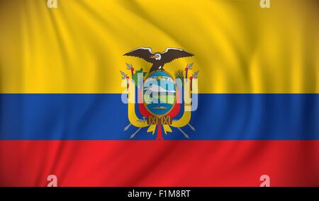 Flag of Ecuador - vector illustration Stock Vector