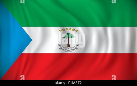 Flag of Equatorial Guinea - vector illustration Stock Vector