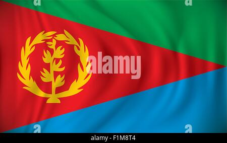 Flag of Eritrea - vector illustration Stock Vector