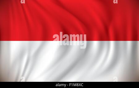 Flag of Indonesia - vector illustration Stock Vector