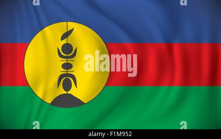 Flag of New Caledonia - vector illustration Stock Vector