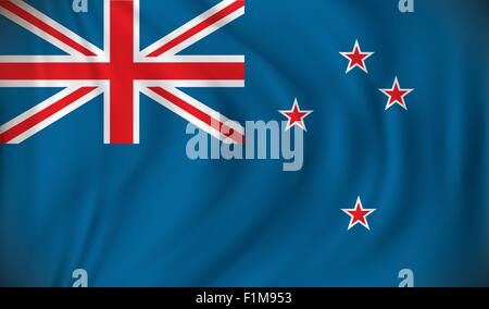 Flag of New Zealand - vector illustration Stock Vector