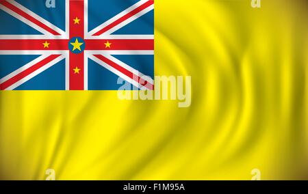 Flag of Niue - vector illustration Stock Vector