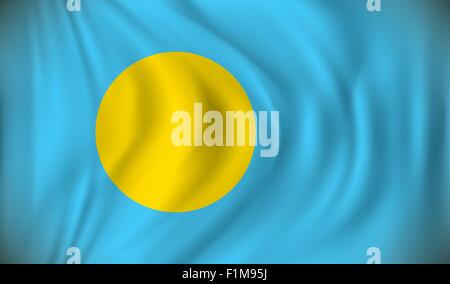 Flag of Palau - vector illustration Stock Vector