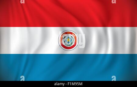 Flag of Paraguay - vector illustration Stock Vector