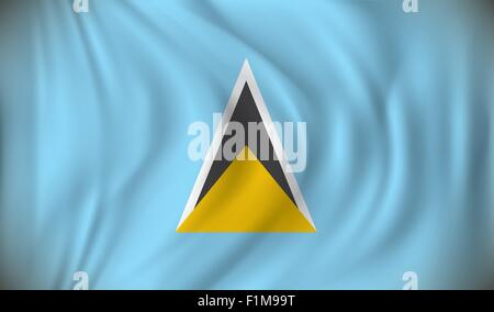 Flag of Saint Lucia - vector illustration Stock Vector