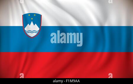 Flag of Slovenia - vector illustration Stock Vector