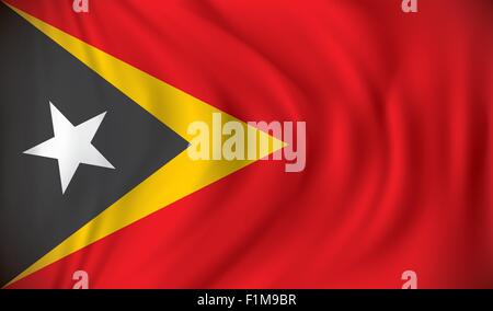 Flag of Timor-Leste - vector illustration Stock Vector