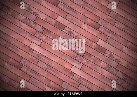 textured wood tiles mounted at an angle  for floor finishing Stock Photo