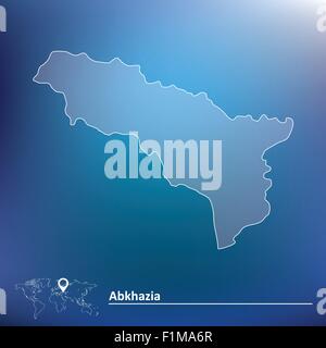 Map of Abkhazia - vector illustration Stock Vector