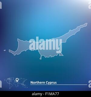 Map of Northern Cyprus - vector illustration Stock Vector