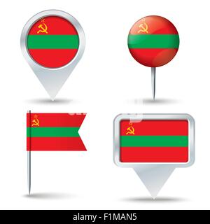 Download Map of Transnistria with flag - vector illustration Stock Vector Art & Illustration, Vector ...