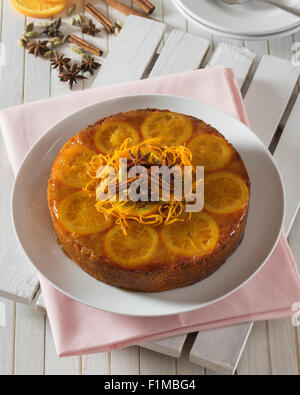 Orange polenta cake Stock Photo