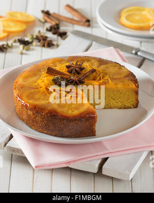 Orange polenta cake Stock Photo