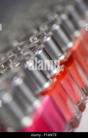 SELECTION OF NAIL PAINTS/VARNISHES Stock Photo