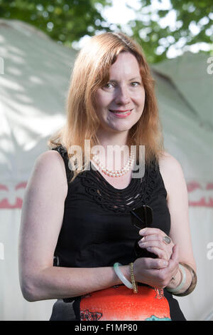 Dr Ruth Scurr , the British writer, historian and literary critic, at the Edinburgh International Book Festival 2015. Edinburgh, Scotland. 17th August 2015 Stock Photo