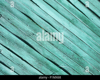 Background from green wooden boards on a diagonal image Stock Photo