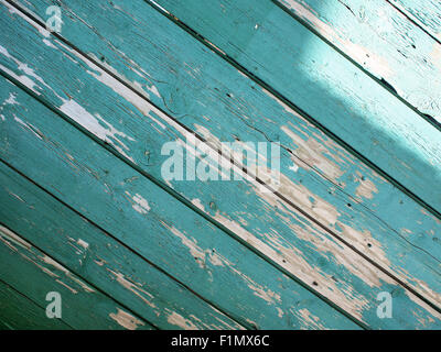 Background from green wooden boards with blade paint diagonal image Stock Photo
