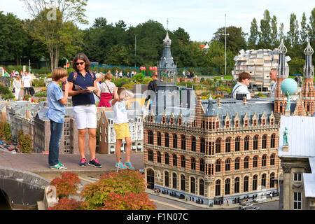 Famous miniature park and tourist attraction of Madurodam, located in The Hague, home to a range of 1:25 scale model replicas of Stock Photo